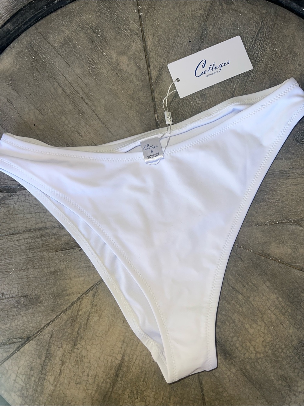 White High-Cut Bikini Bottom small B41